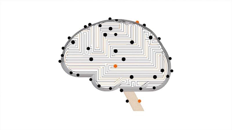 AI brain circuit illustration