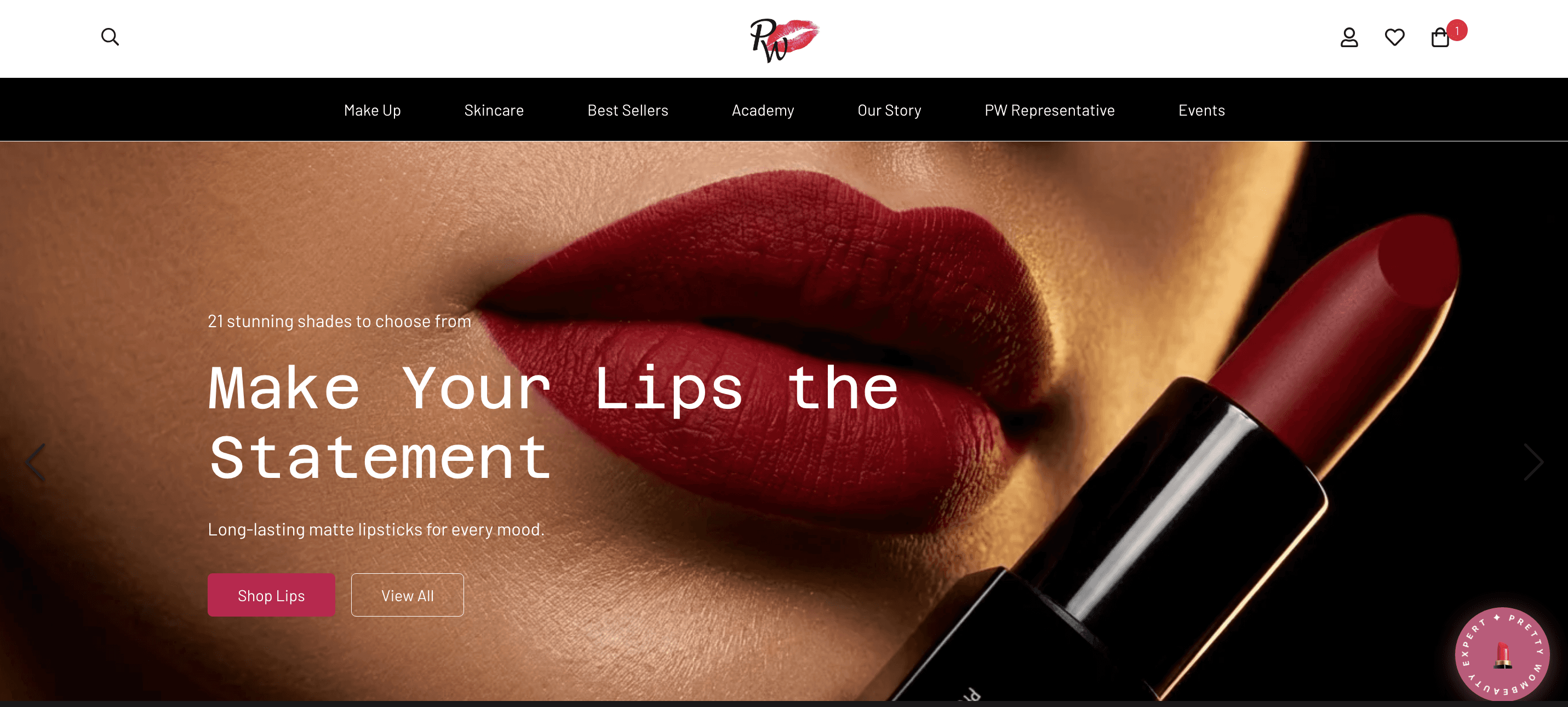 Pretty Woman Cosmetics website